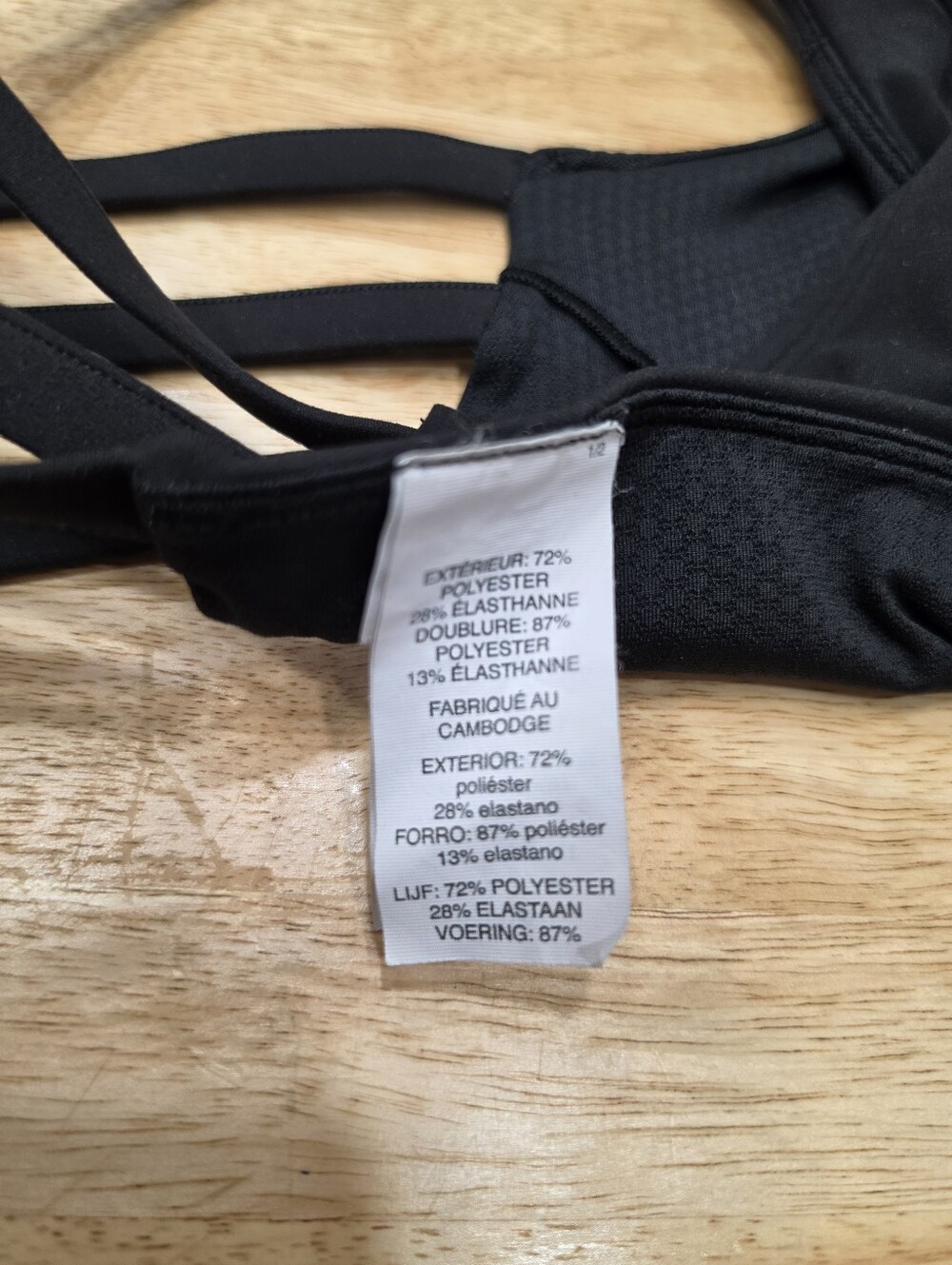 Vuori Yosemite Sports Bra Black Women Extra Small XS Strappy Activewear VW104 - Picture 11 of 15